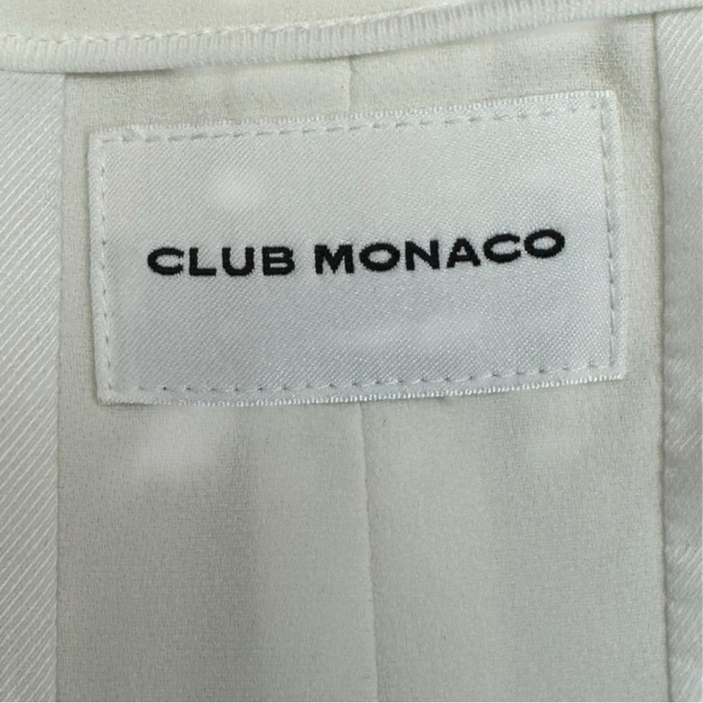 Club Monaco White Split Back Blazer Size S A0057 - Picture 5 of 12